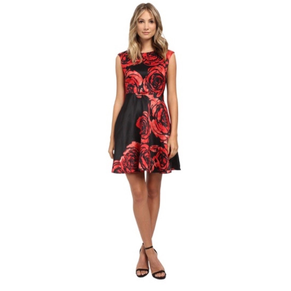 Donna Morgan Dupioni Fit & Flare Dress-14